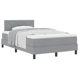 Letto box spring con materasso Grigio chiaro 120 x 190 cm