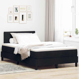 Letto a molle con testiera Nero 120 x 190 cm Tessuto