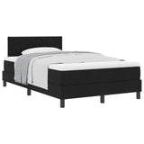 Letto a molle con testiera Nero 120 x 190 cm Tessuto