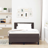 Letto box spring con materasso Marrone Scuro 120 x 190 cm