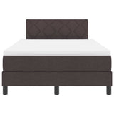 Letto box spring con materasso Marrone Scuro 120 x 190 cm