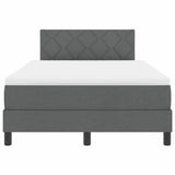 Letto a molle con testiera Grigio scuro 120 x 200 cm Tessuto