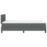 Letto a molle con testiera Grigio scuro 120 x 200 cm Tessuto