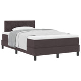 Letto a molle con materasso Marrone Scuro 120 x 200 cm Tessuto