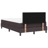 Letto a molle con materasso Marrone Scuro 120 x 200 cm Tessuto