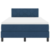 Letto box spring con materasso Blu 120 x 200 cm Tessuto