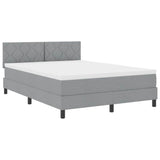 Letto box spring con materasso Grigio chiaro 140 x 190 cm