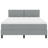 Letto box spring con materasso Grigio chiaro 140 x 190 cm