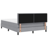 Letto box spring con materasso Grigio chiaro 140 x 200 cm