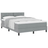 Letto box spring con materasso Grigio chiaro 140 x 200 cm
