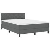 Letto box spring con materasso Grigio scuro 140 x 200 cm