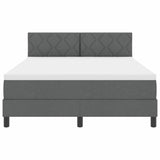 Letto box spring con materasso Grigio scuro 140 x 200 cm