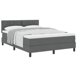 Letto box spring con materasso Grigio scuro 140 x 200 cm