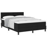 Letto a molle con materasso Nero 160 x 200 cm Tessuto