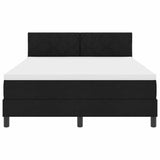 Letto a molle con materasso Nero 160 x 200 cm Tessuto
