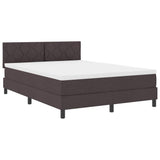 Letto box spring con materasso Marrone Scuro 160 x 200 cm