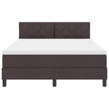 Letto box spring con materasso Marrone Scuro 160 x 200 cm
