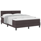 Letto box spring con materasso Marrone Scuro 160 x 200 cm