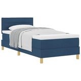 Letto a molle con materasso Blu 80 x 200 cm Tessuto