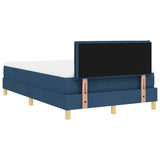 Letto a molle con materasso Blu 120 x 190 cm Tessuto