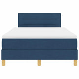 Letto a molle con materasso Blu 120 x 190 cm Tessuto