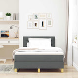 Letto a molle con cuscino Grigio scuro 120 x 200 cm Tessuto