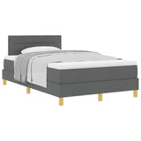Letto a molle con cuscino Grigio scuro 120 x 200 cm Tessuto