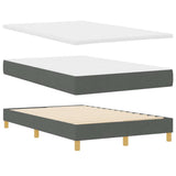 Letto a molle con cuscino Grigio scuro 120 x 200 cm Tessuto