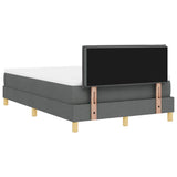 Letto a molle con cuscino Grigio scuro 120 x 200 cm Tessuto