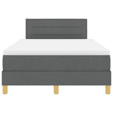 Letto a molle con cuscino Grigio scuro 120 x 200 cm Tessuto