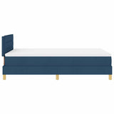 Letto a molle con materasso Blu 120 x 200 cm Tessuto