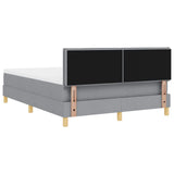 Letto a molle con materasso Grigio chiaro 140 x 190 cm Tessuto