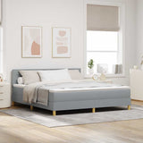 Letto a molle con cuscino Grigio chiaro 180 x 200 cm Tessuto