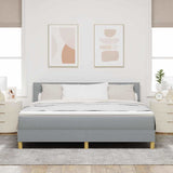 Letto a molle con cuscino Grigio chiaro 180 x 200 cm Tessuto