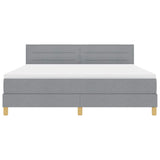 Letto a molle con cuscino Grigio chiaro 180 x 200 cm Tessuto