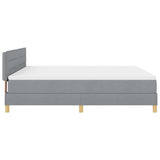Letto a molle con cuscino Grigio chiaro 180 x 200 cm Tessuto
