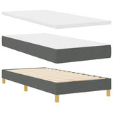 Letto a molle con cuscino Grigio scuro 80 x 200 cm Tessuto