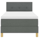 Letto a molle con cuscino Grigio scuro 80 x 200 cm Tessuto