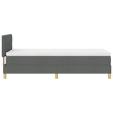 Letto a molle con cuscino Grigio scuro 80 x 200 cm Tessuto