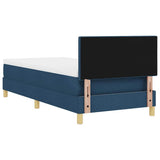 Letto a molle con materasso Blu 80 x 200 cm Tessuto