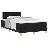 Letto a molle con cuscino Nero 120 x 190 cm Tessuto