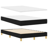 Letto a molle con cuscino Nero 120 x 190 cm Tessuto