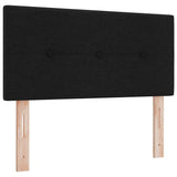 Letto a molle con cuscino Nero 120 x 190 cm Tessuto