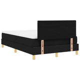 Letto a molle con cuscino Nero 120 x 190 cm Tessuto