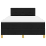 Letto a molle con cuscino Nero 120 x 190 cm Tessuto