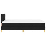 Letto a molle con cuscino Nero 120 x 190 cm Tessuto