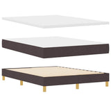 Letto a molle con cuscino Marrone Scuro 160 x 200 cm Tessuto