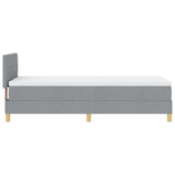 Letto a molle con materasso Grigio chiaro 80 x 200 cm Tessuto