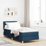 Letto a molle con materasso Blu 80 x 200 cm Tessuto