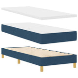 Letto a molle con materasso Blu 80 x 200 cm Tessuto